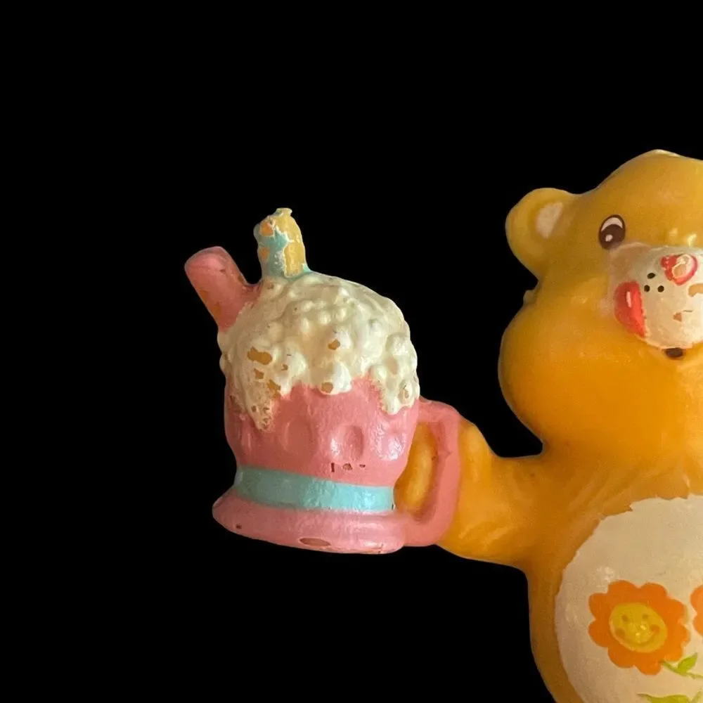 Set of 2 Care Bears Mini Figurines Wish Bear Friendship Bear